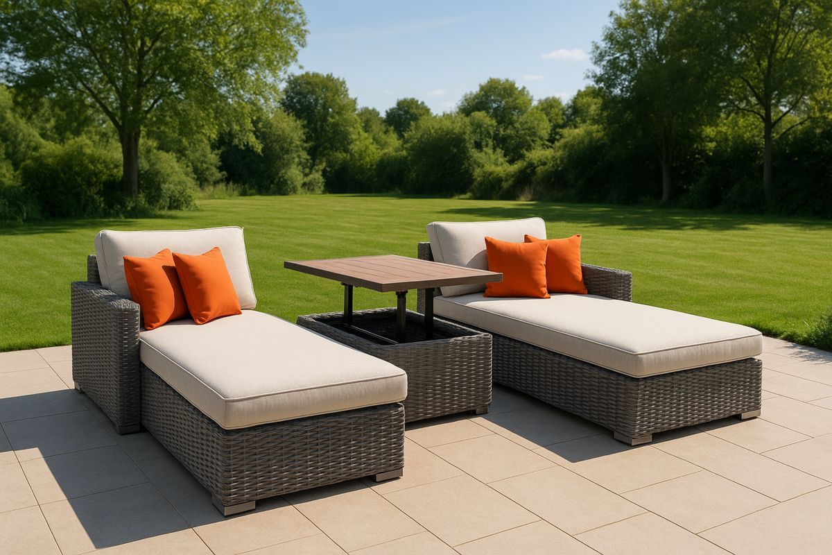 Polyrattan Gartenlounge Set Grau Beige Mit Kissen Tisch
