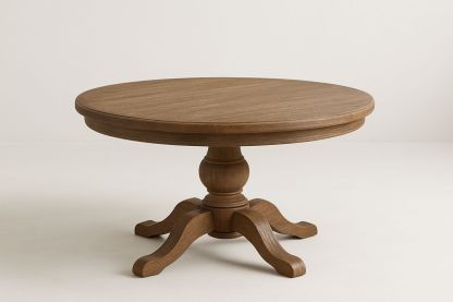 Runder Esstisch aus Eiche Ø120 cm Braun