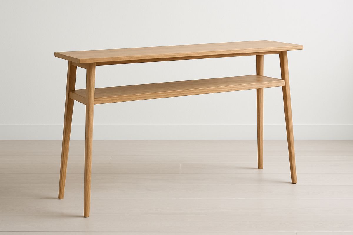 Konsolentisch Holz Rechteckig 120cm Hellbraun