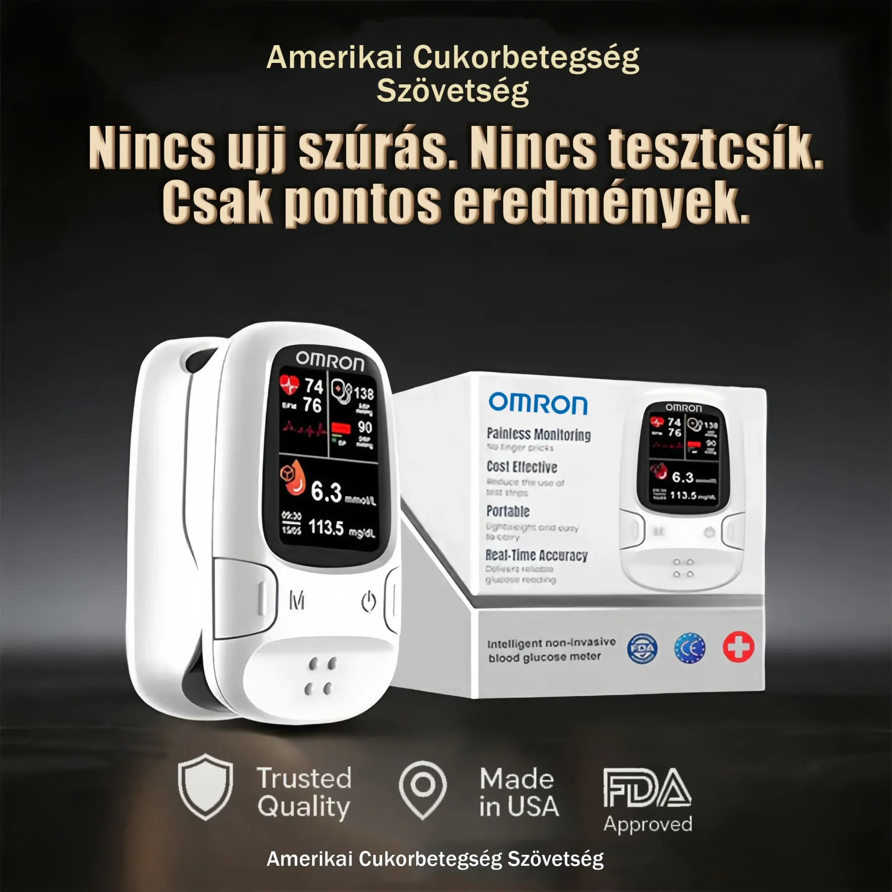 Omron™ bemutatja az újonnan piacra dobott non-invazív okos vércukormérőt 🔥Készült az USA-ban🔥