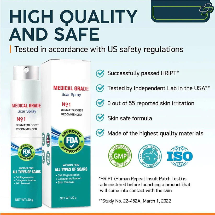 ❤️Fejlett hegspray minden típusú hegre - például aknés hegekre, műtéti hegekre és striákra ⚡️⚡️⚡️