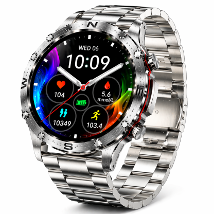 CASIO Stílusú AMOLED Okosóra – Vércukorszint Figyelés, Bluetooth Hívás, 100+ Sport Mód