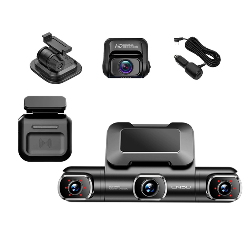 Lingdu M660 autós kamera első és hátsó négyobjektívvel, 4K ultra nagy felbontás, 360 fokos panoráma HD nézet, holtterek nélkül, parkolásfigyelés, 2025-ös új modell, kábelezést nem igényel.