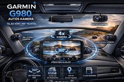 G980 Autós Kamera – 4 Kamerás 360° Védelem, 4K Ultra HD Rögzítés