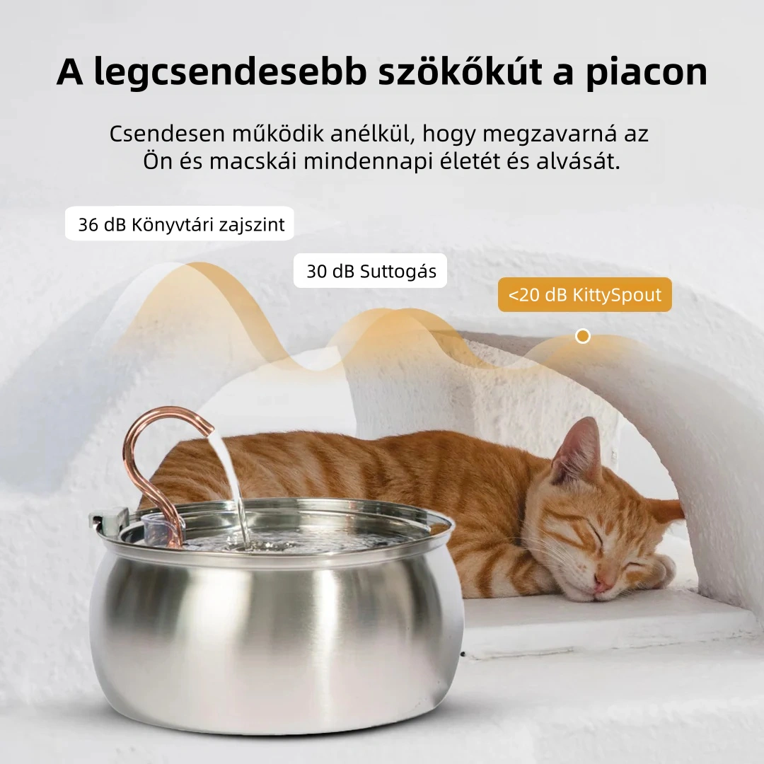 😻😻KittySpout™ Vezeték nélküli Itató - Egészséges és Boldog Macska Készlet