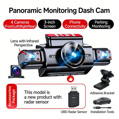 Garmin 2026 Négykamerás Panoráma Autós Kamerarendszer — Maximális Védelem és Okos Vezetés, Minden Egyes Úton