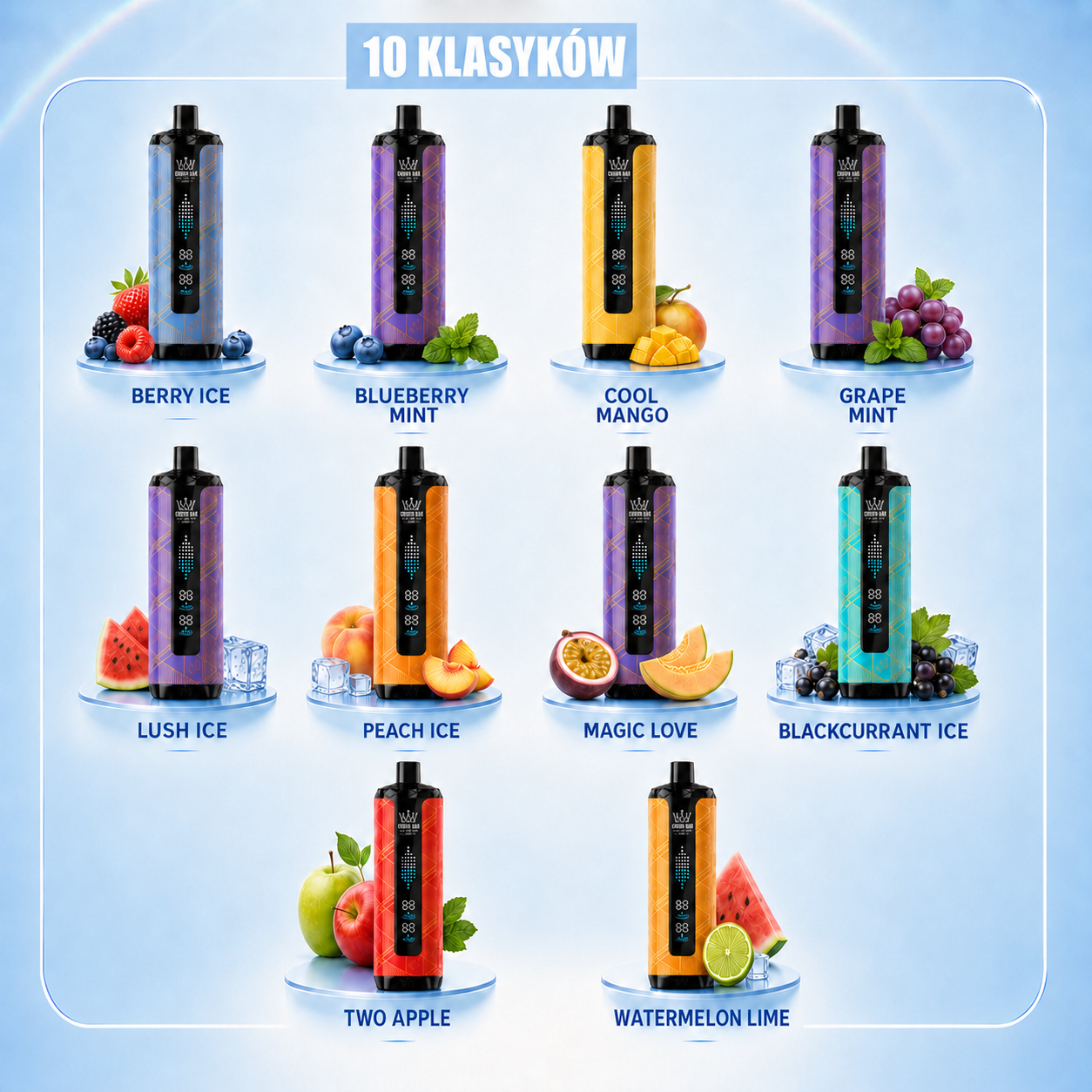 Al Fakher Crown Bar 40K Mega Max | 40000 Puffs | Dłużej działa, rzadziej wymieniasz | 6mg