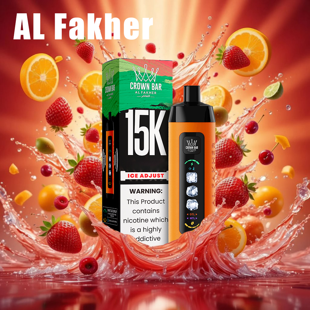 Peach Ice - 15000 Puffs Ice Adjust Al Fakher Crown Bar