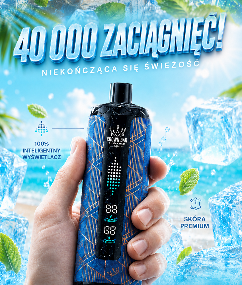 Al Fakher Crown Bar 40K Mega Max mit Smart Display