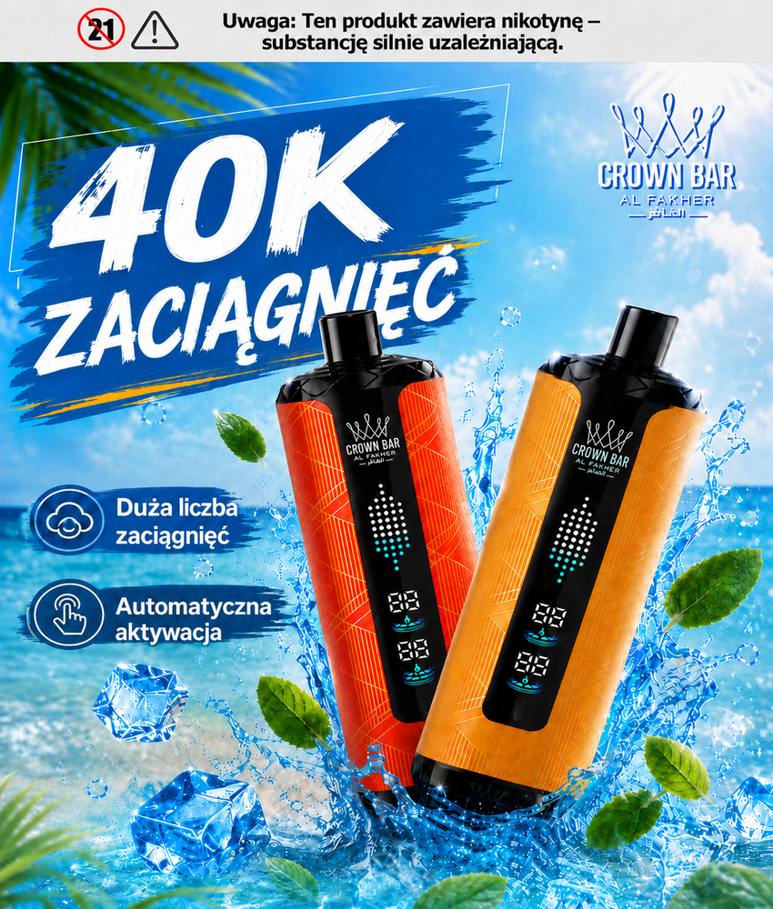 Al Fakher Crown Bar 40K Mega Max Einweg E-Zigarette mit bis zu 40.000 Z&uuml;gen