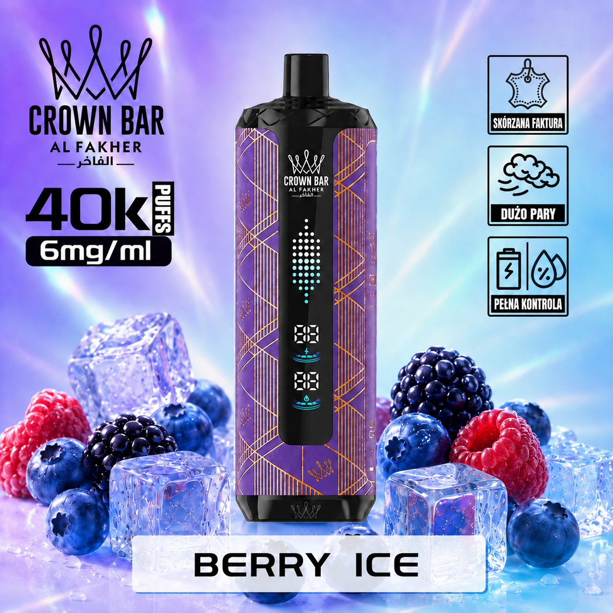 Al Fakher Crown Bar 40K Mega Max | 40000 Puffs | Dłużej działa, rzadziej wymieniasz | 6mg