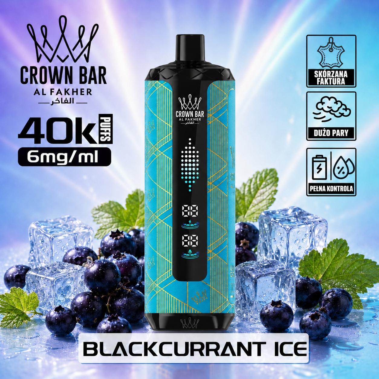 Al Fakher Crown Bar 40K Mega Max | 40000 Puffs | Dłużej działa, rzadziej wymieniasz | 6mg