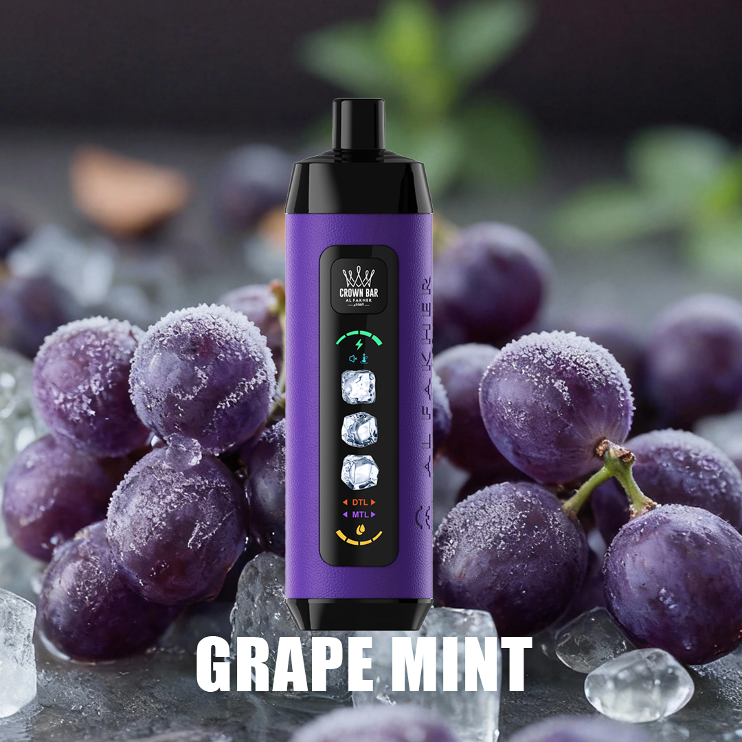 Grape Mint - 15000 Puffs Ice Adjust Al Fakher Crown Bar