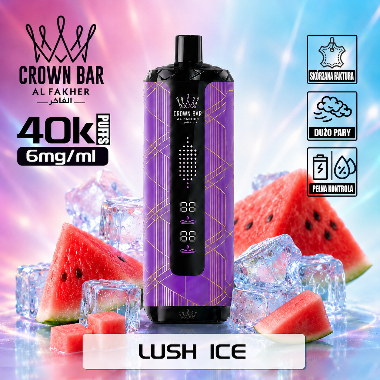 Al Fakher Crown Bar 40K Mega Max | 40000 Puffs | Dłużej działa, rzadziej wymieniasz | 6mg