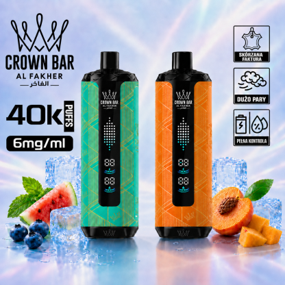 Al Fakher Crown Bar 40K Mega Max | 40000 Puffs | Dłużej działa, rzadziej wymieniasz | 6mg