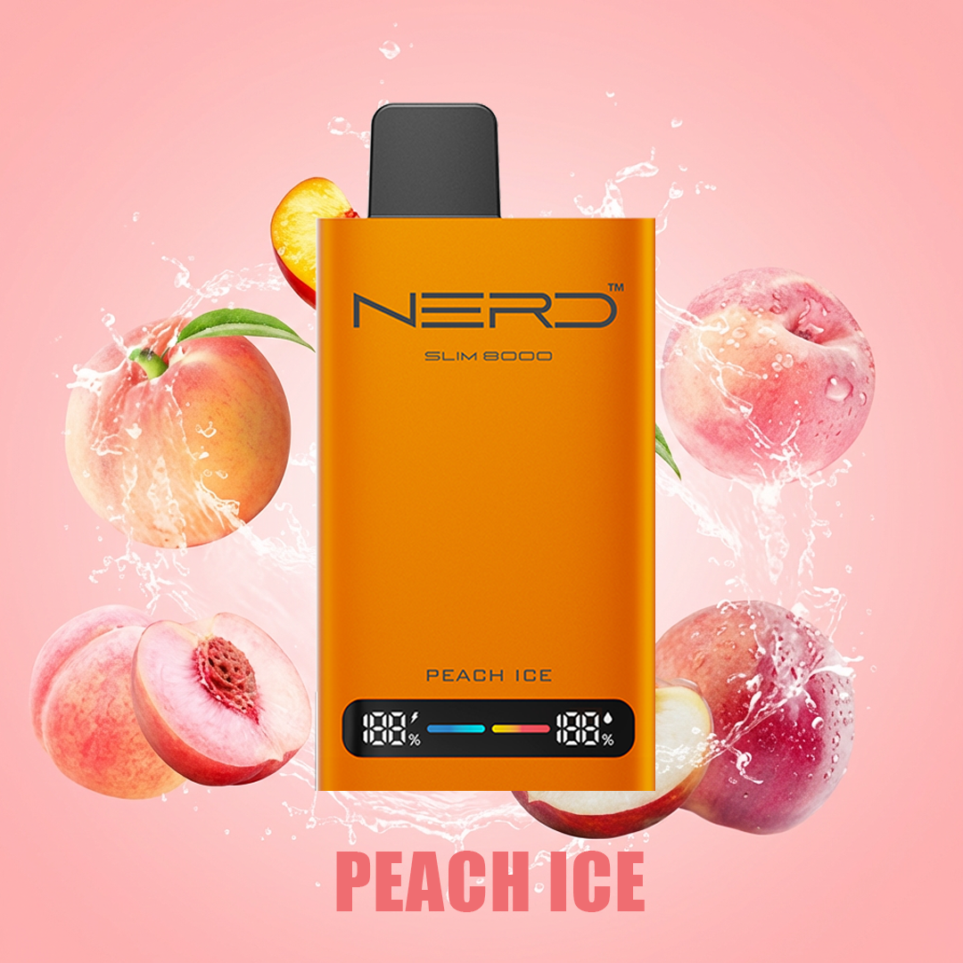 Peach Ice - 8000 Puffs Nerd Slim