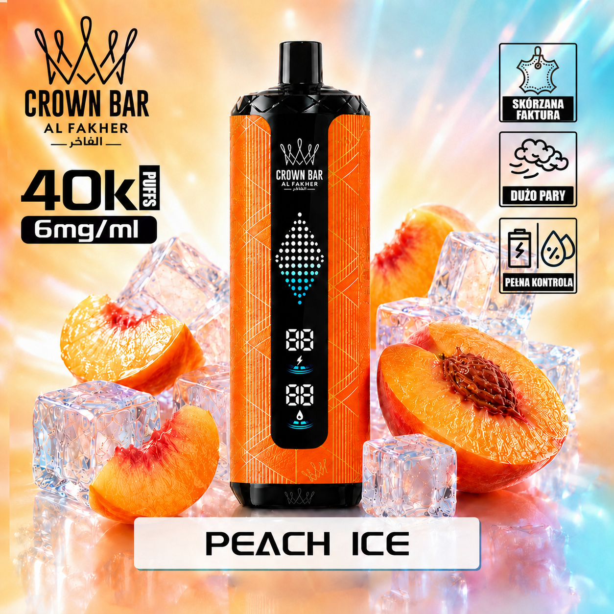 Al Fakher Crown Bar 40K Mega Max | 40000 Puffs | Dłużej działa, rzadziej wymieniasz | 6mg