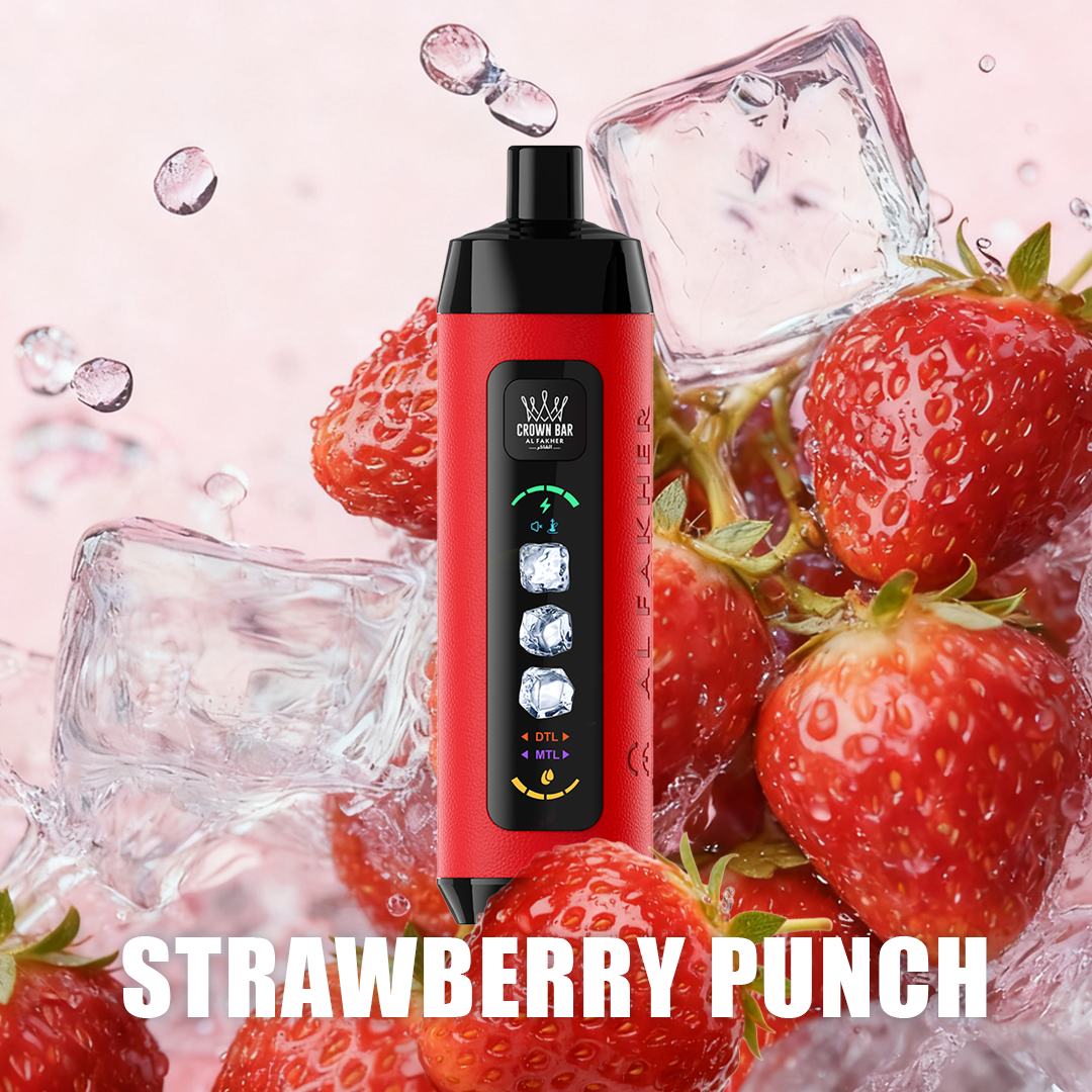 Strawberry Punch - 15000 Puffs Ice Adjust Al Fakher Crown Bar