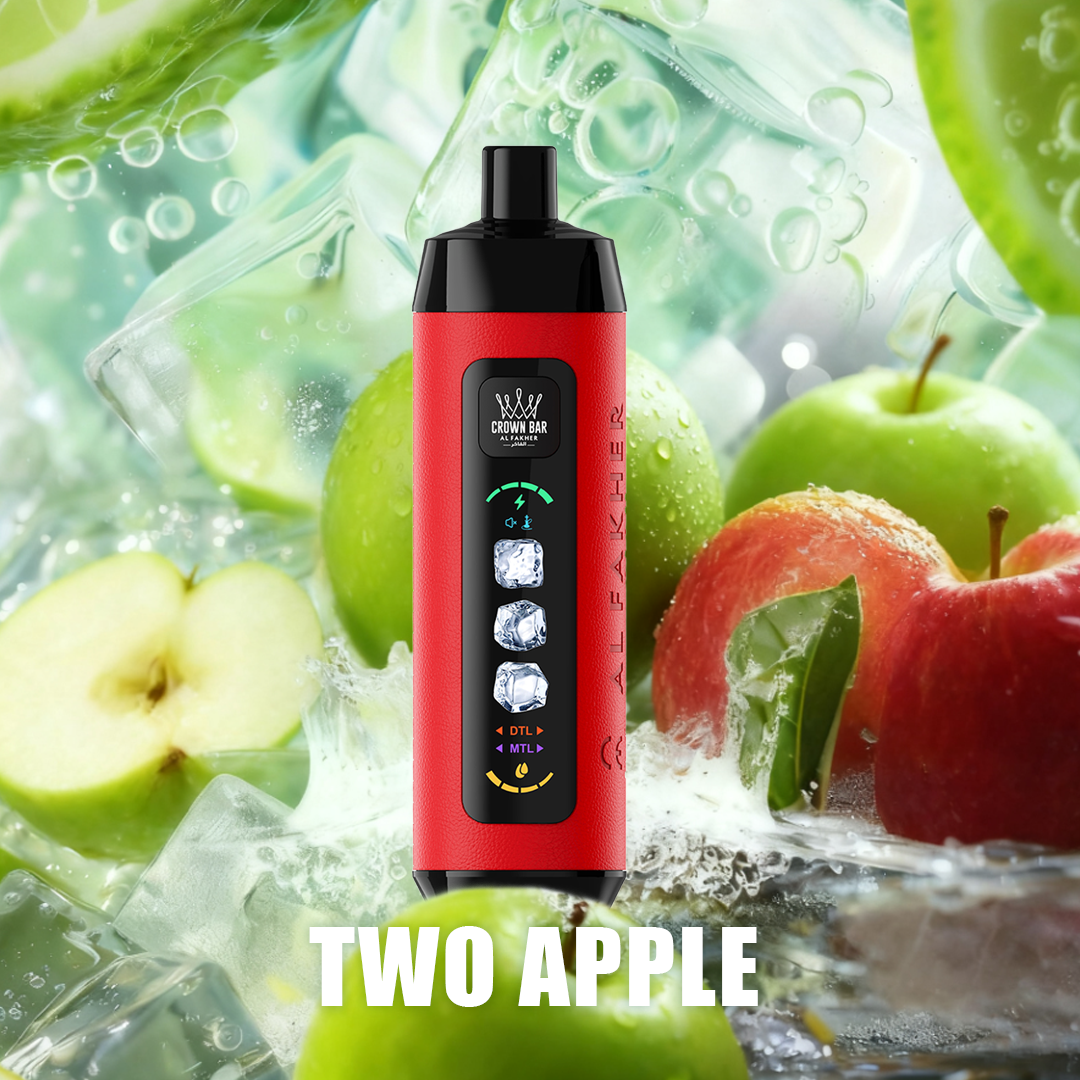 Two Apple - 15000 Puffs Ice Adjust Al Fakher Crown Bar