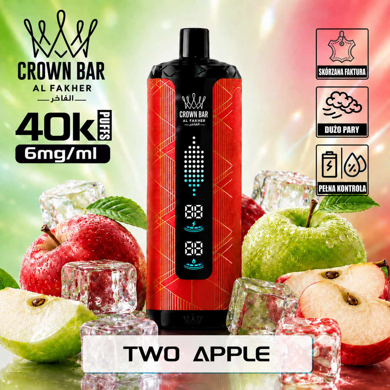 Al Fakher Crown Bar 40K Mega Max | 40000 Puffs | Dłużej działa, rzadziej wymieniasz | 6mg