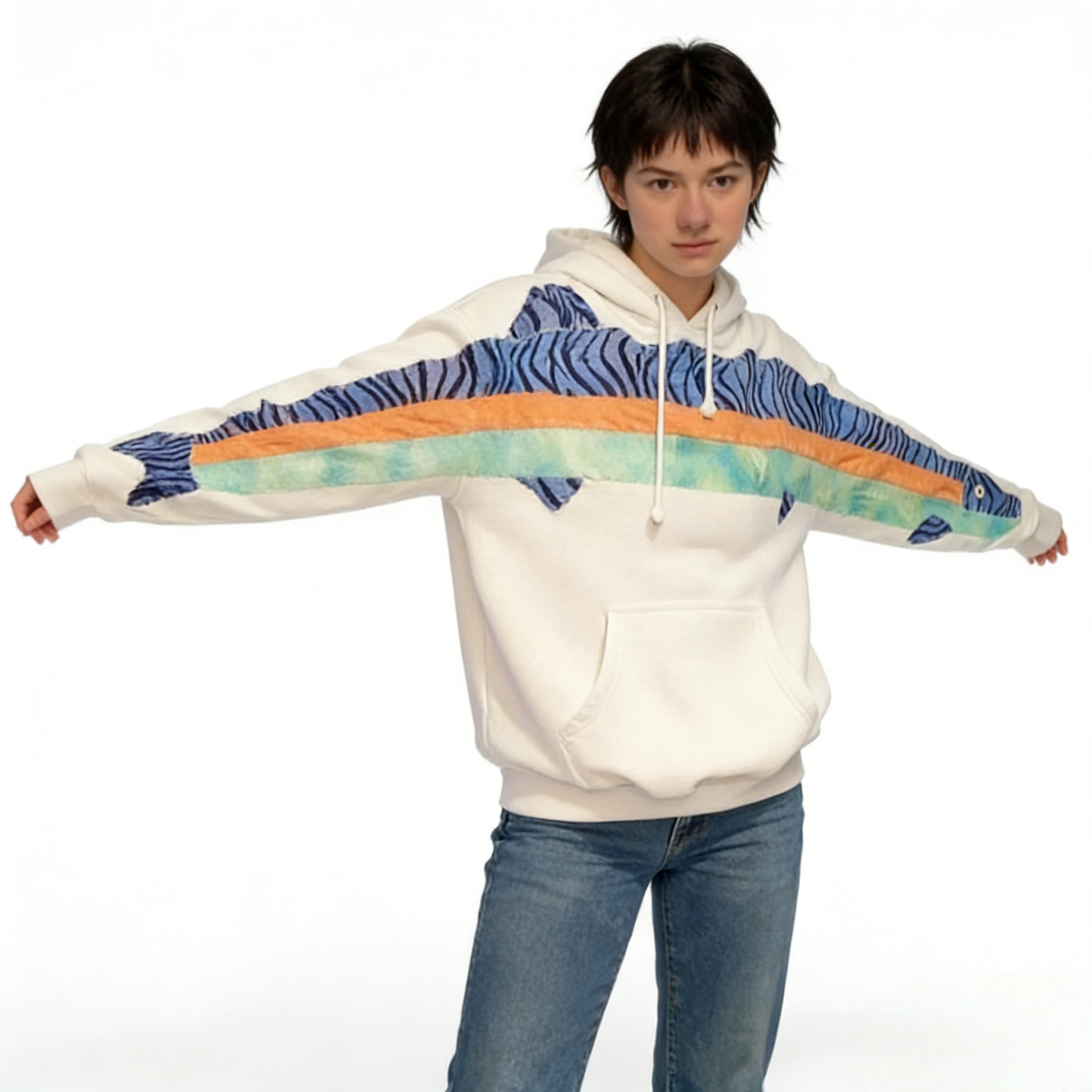 Fish hooded sweatshirt