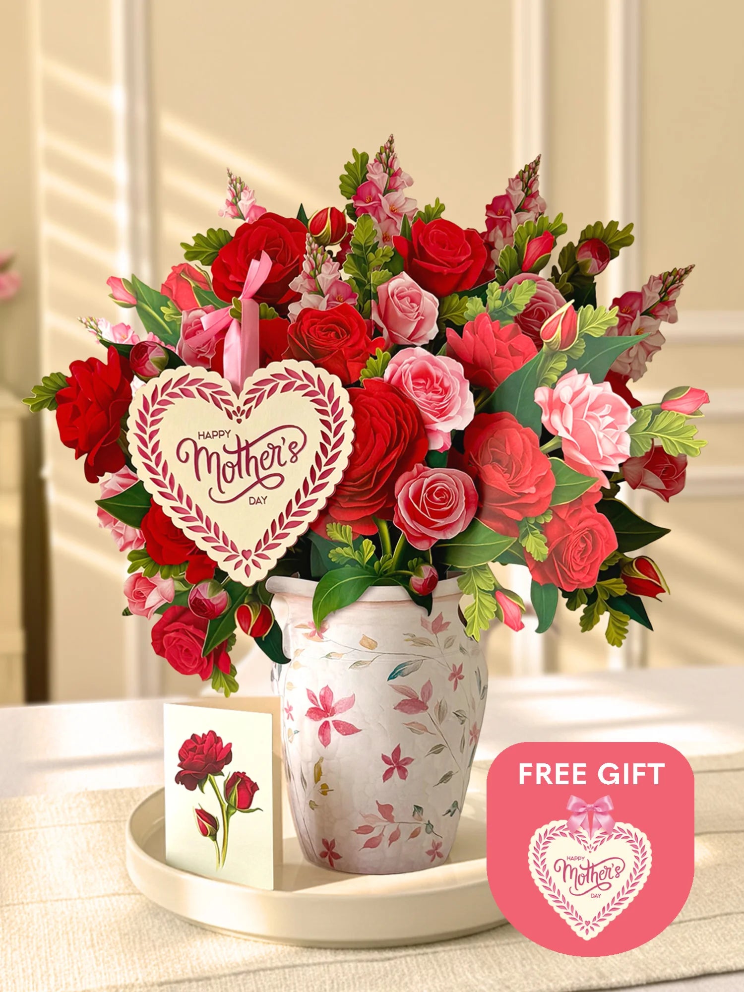 Grande Blooming Roses + Free Heart