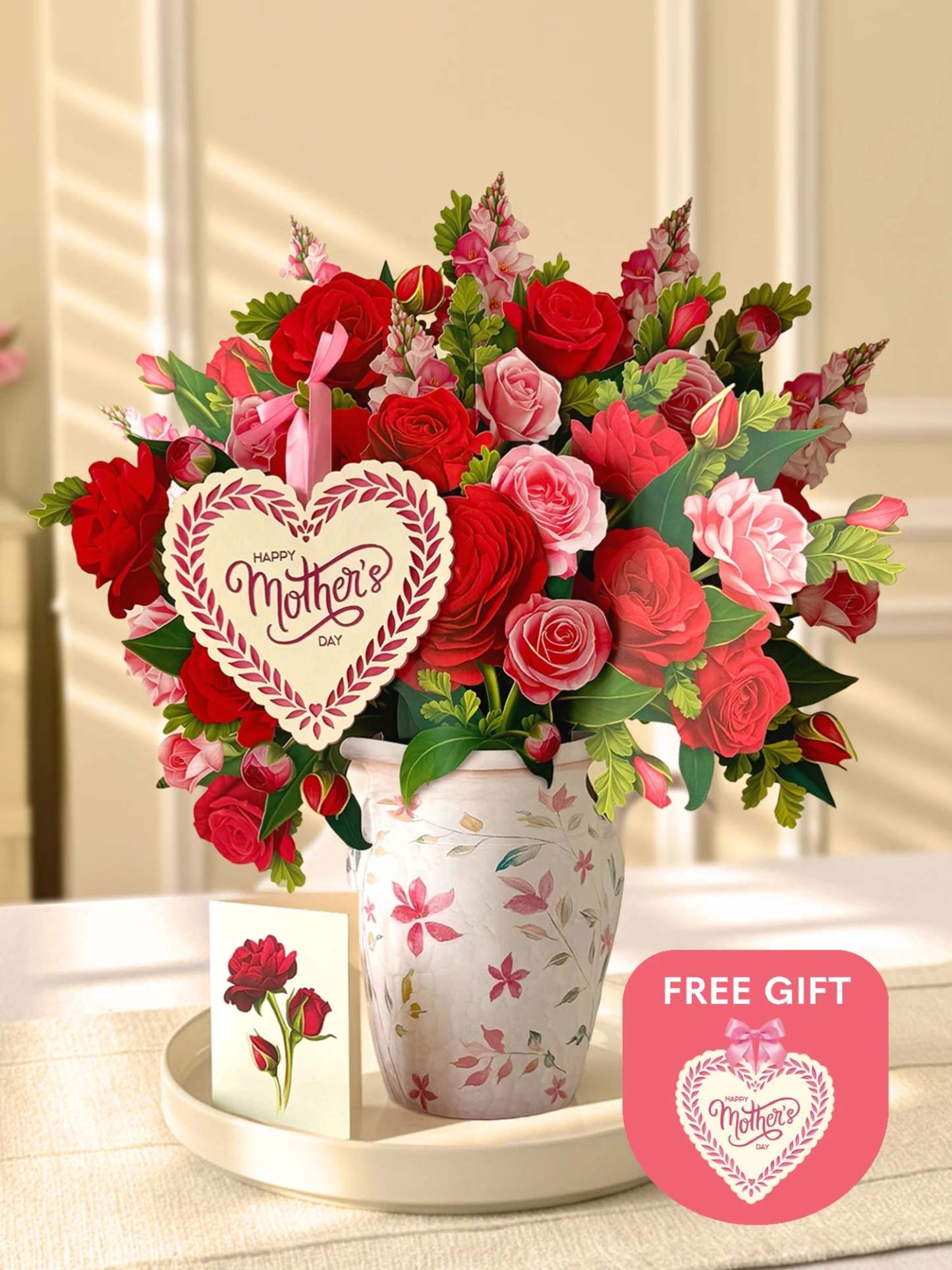 Grande Blooming Roses + Free Heart