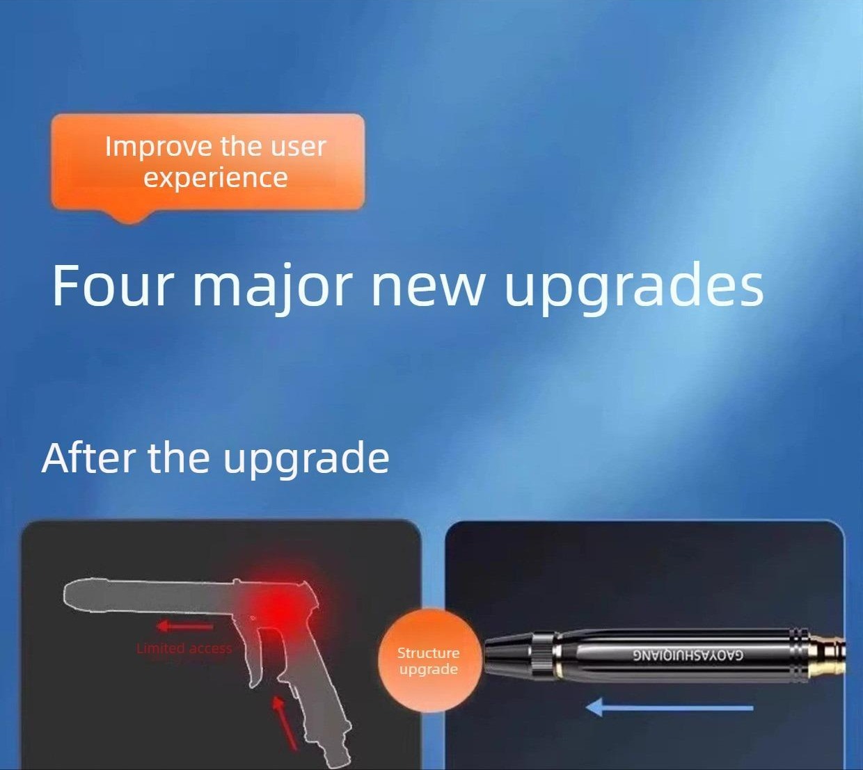 Home high-pressure car wash water gun with booster nozzle and hose, a must-have for watering plants and vegetables, and car washing.
