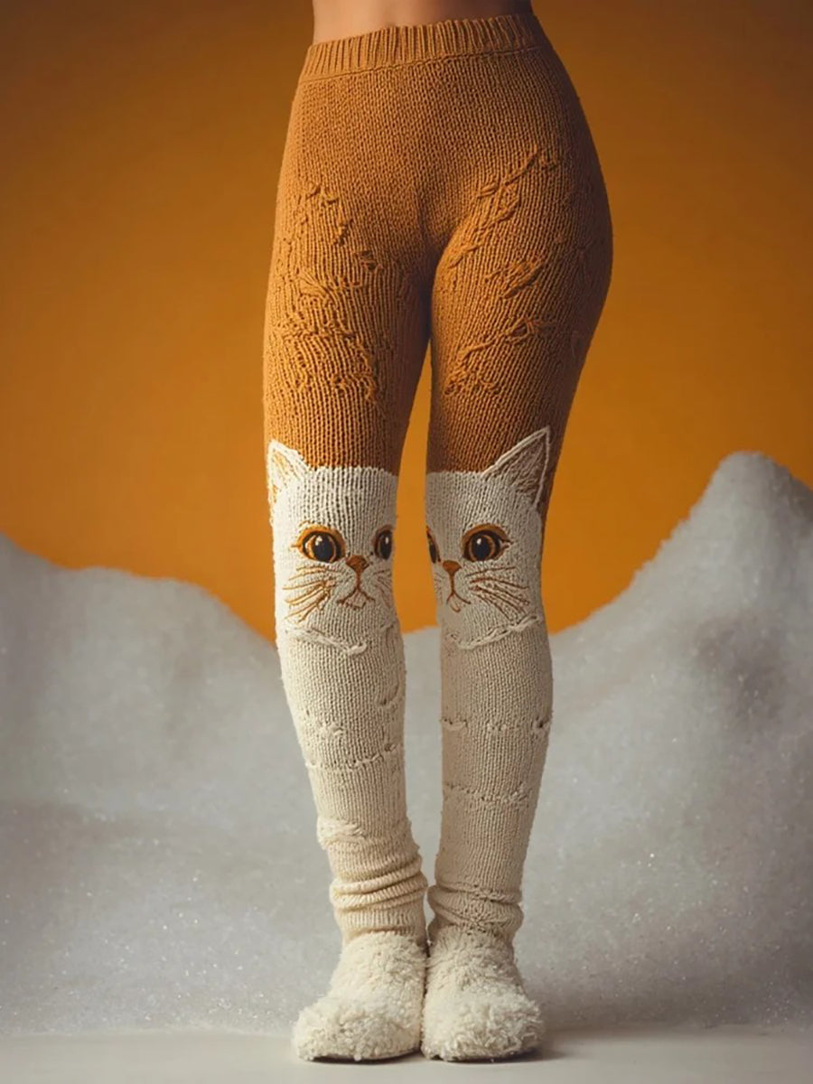 Women's Cat Art Print bottoms