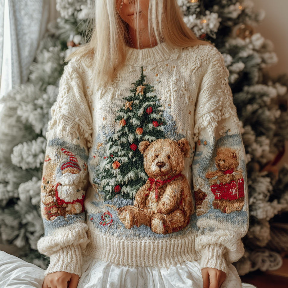 Christmas Fun Animal Women's Warm Knit Sweater