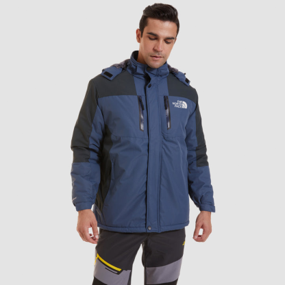 Men's Winter Snow Jackets Fleece Lining with Multi Pockets Water-Resistant Coats