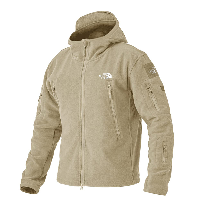 Men's Military Fleece Jackets Zip Up Hoodies Windbreakers Warm Hiking Camping Hunting Tactical Winter Coats with 6 Zip Pockets