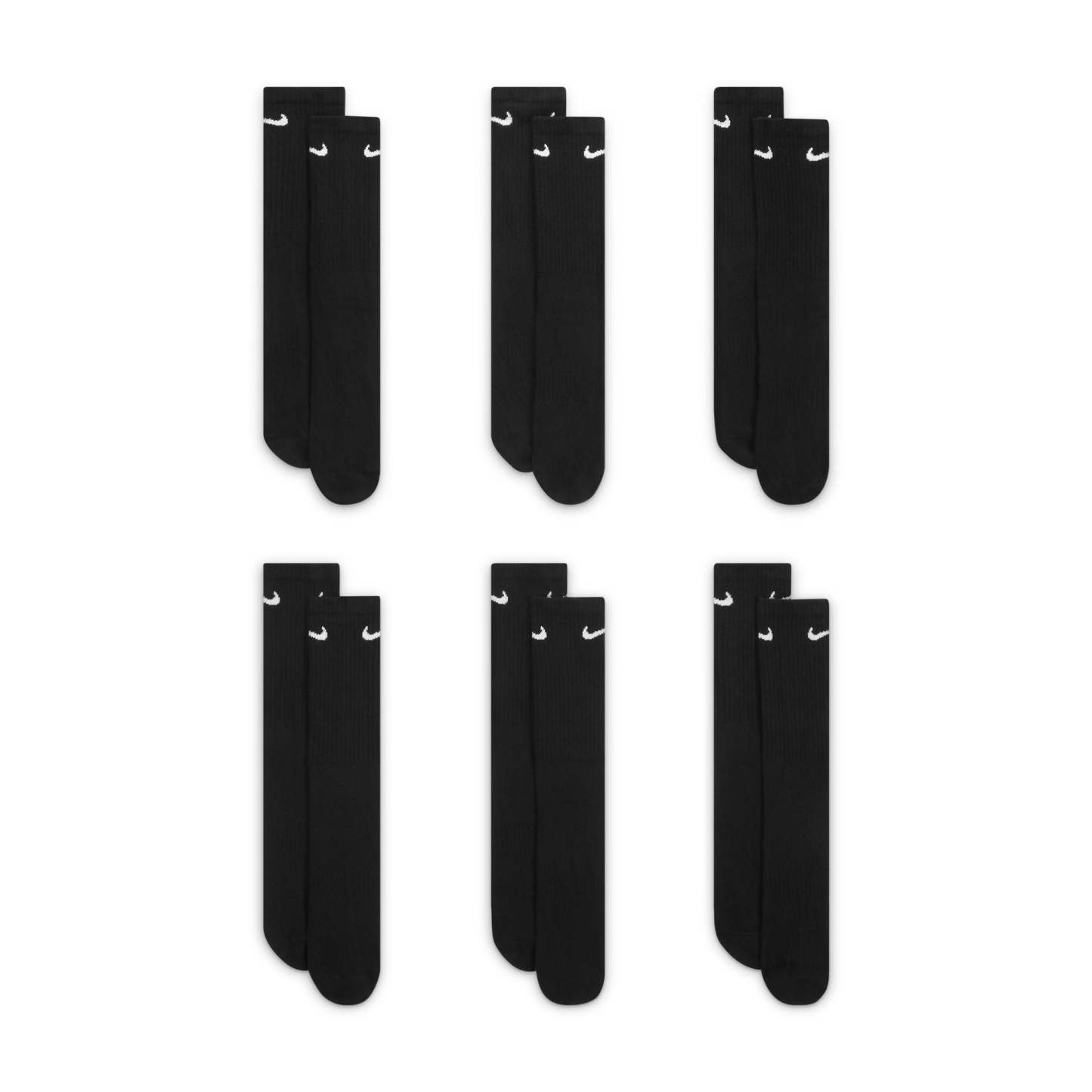 Nkhjgike Everyday Cushioned Crew Socks (2 Pair)