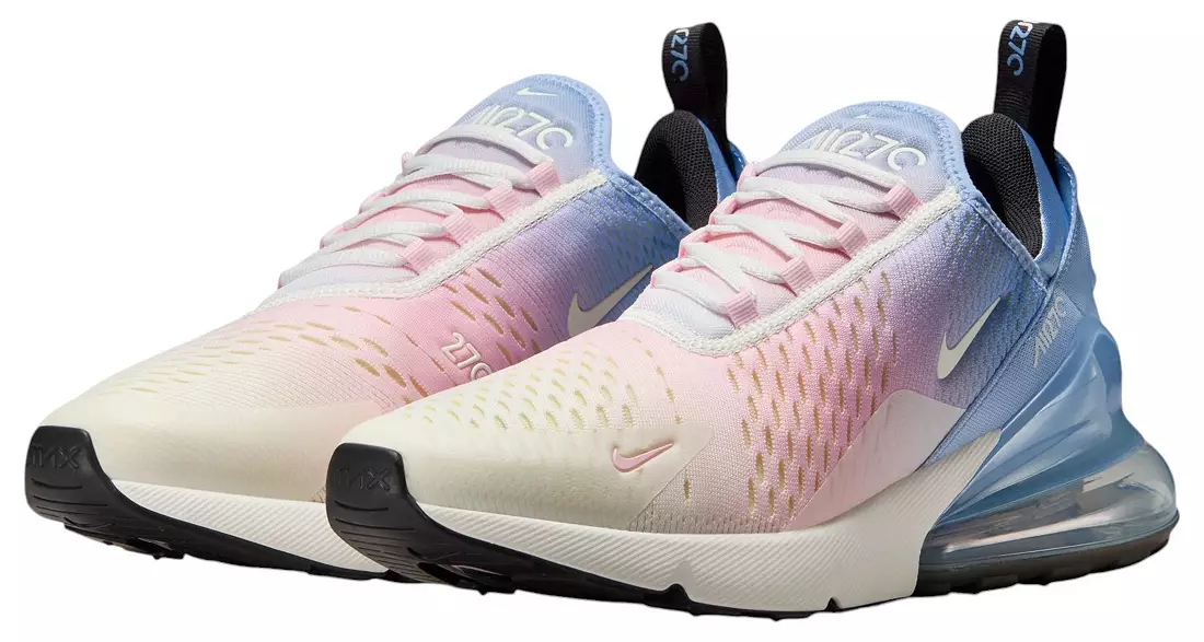 Nittgke Women's Air Max 270 Shoes Light Pink/Purple/White