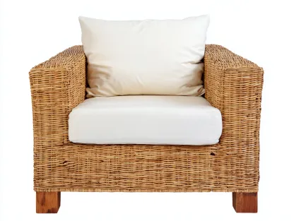 Sillón de ratán - 100x90x85 cm - natural - estilo acogedor