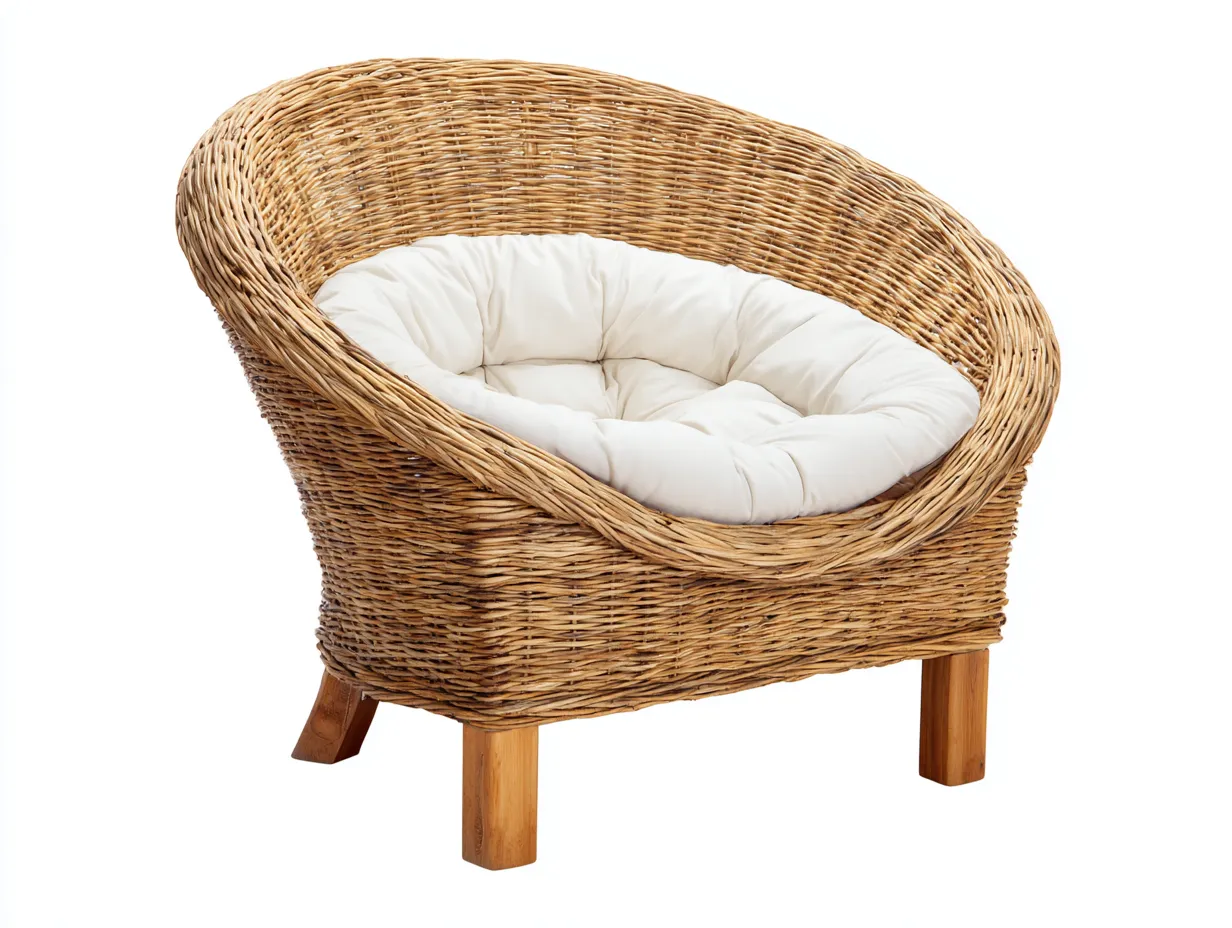 Sillón de ratán - 95x88x90 cm - natural - estilo natural