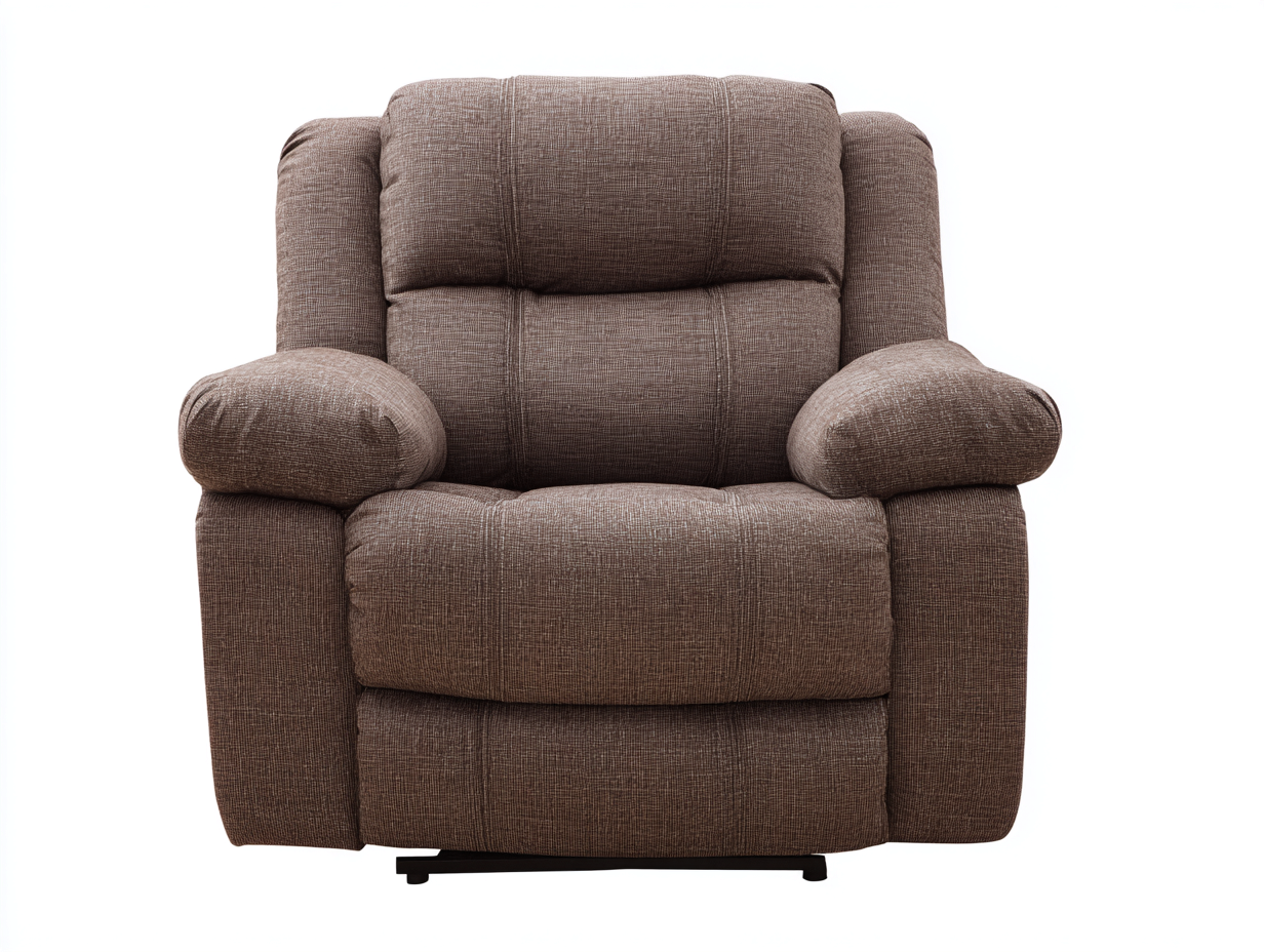 Sillón reclinable de tela 96x100x104 cm - marrón - con función relax