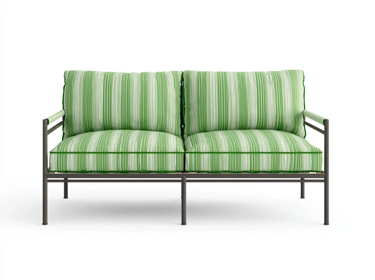 Sofá de exterior de metal 150x80x85 cm - verde - estilo contemporáneo