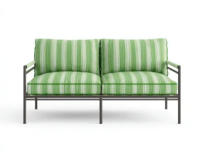Sofá de exterior de metal 150x80x85 cm - verde - estilo contemporáneo