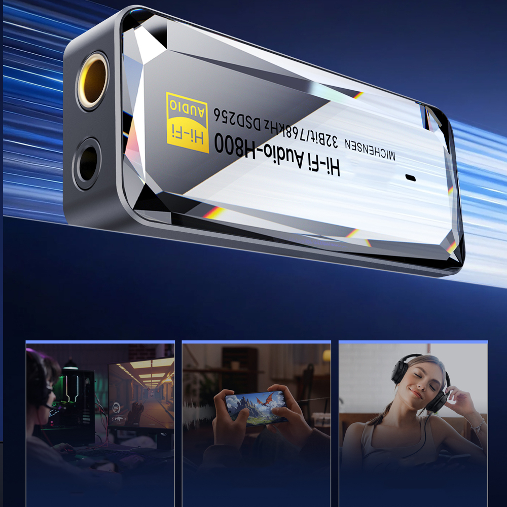 MICHENSEN H800 USB Hi-Fi Plug and Play Hi-res Audio with Dynamic Range Enhancement