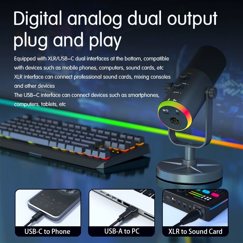 MICHENSEN USB Capacitive Headphone Amplifier Streaming Microphone