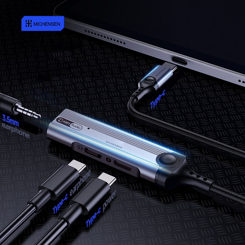 MICHENSEN K300 Series USB Audio Adapter Hub with PD Port