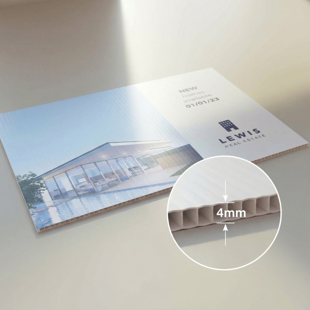 4mm Corrugated Plastic yard sign material