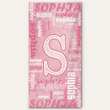 Personalized Initial & Name Beach Towel