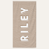 Personalized Kids Beach Towel – Sandy Stripes