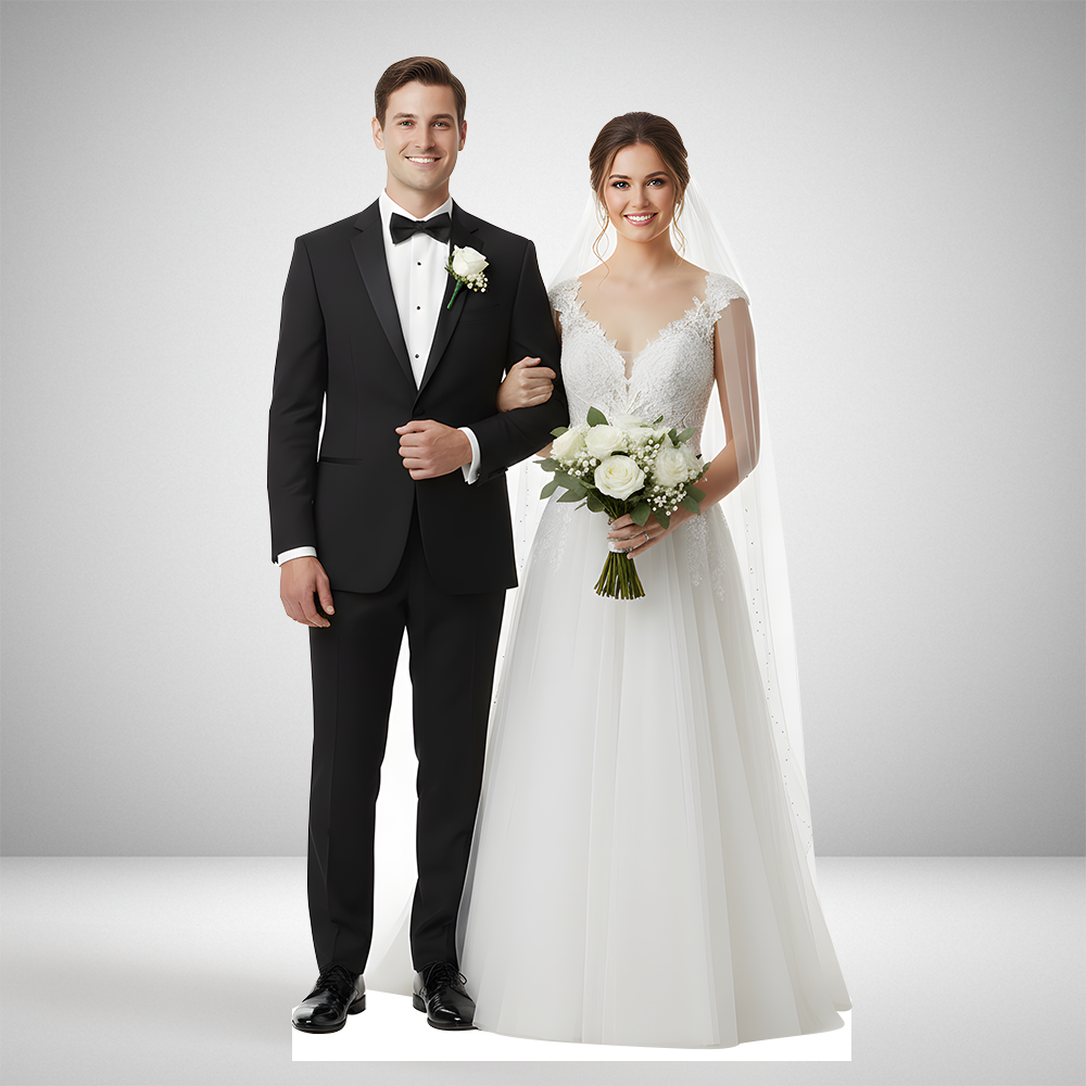 Custom Life-Size Cardboard Cutouts for Weddings