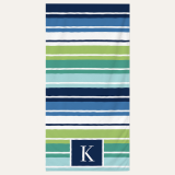 Personalized Striped Monogram Beach Towel