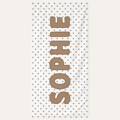 Personalized Kids Beach Towel | Polka Dots