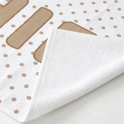 Personalized Kids Beach Towel | Polka Dots