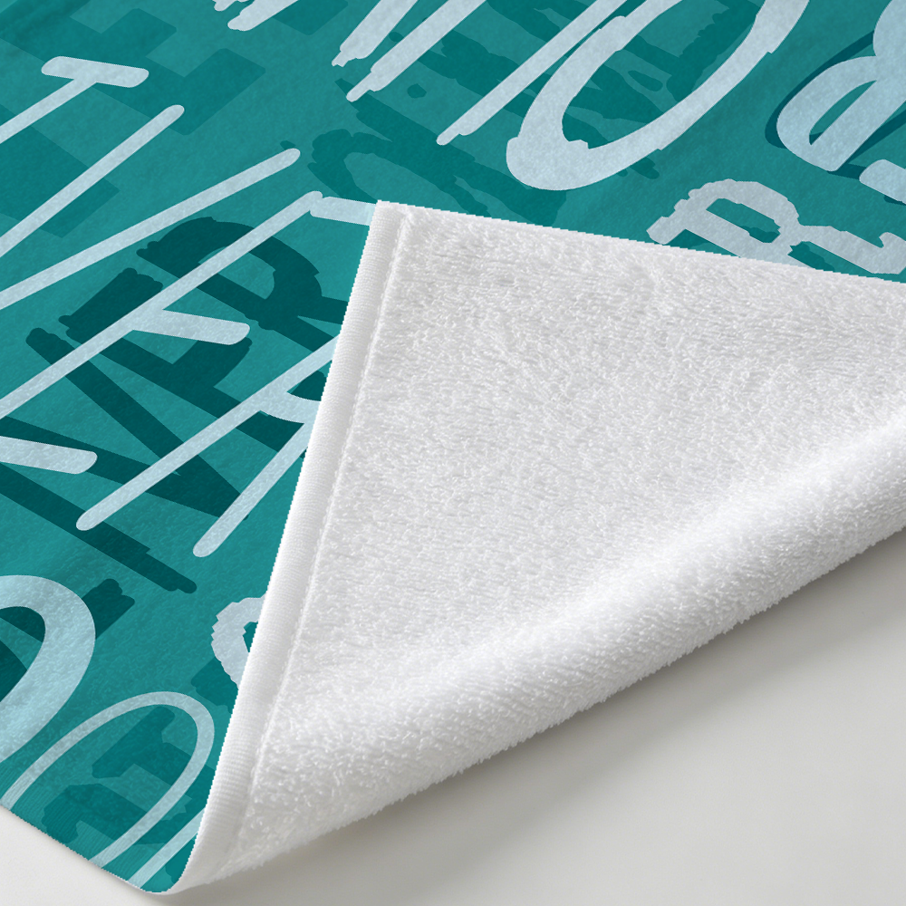 Personalized Repeat Name Pattern Beach Towel